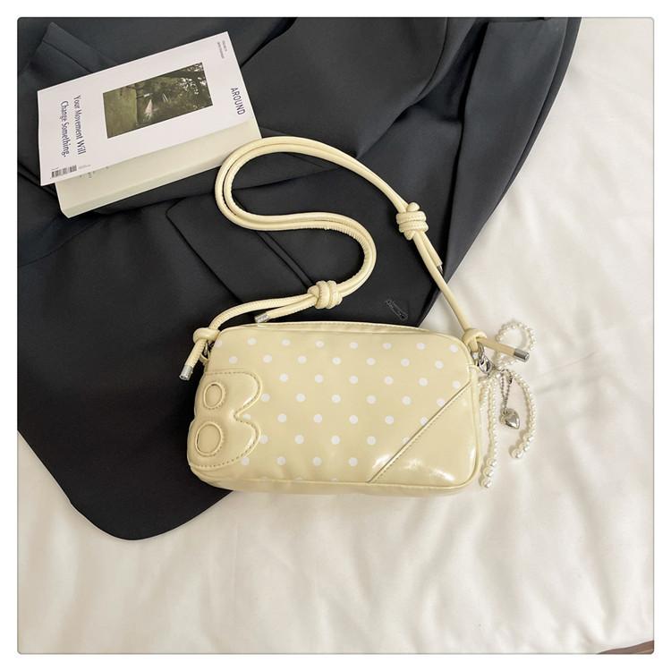 

Модная универсальная женская сумка на плечо из лакированной кожи в горошек, сумка-тоут Boston, новинка 2025, сумка через плечо с изображением балерины