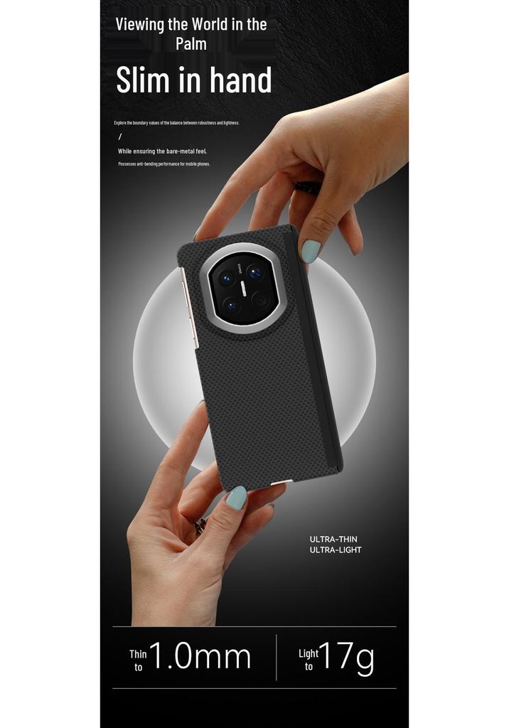 Huawei MateX7 Foldable Magnetic Phone Case - Ultra-thin Honor Magic V5 Fiber Texture Hard Shell