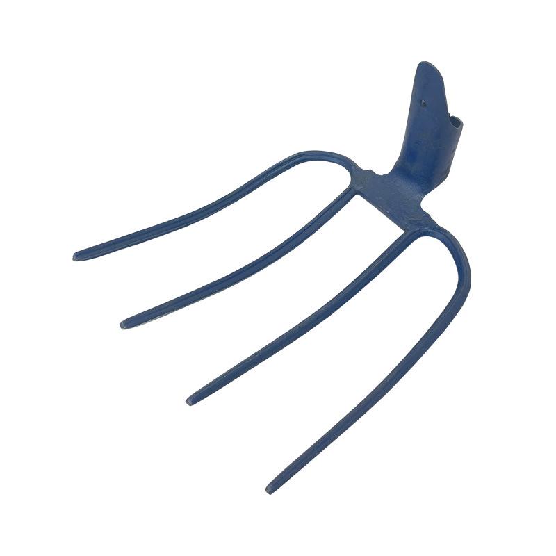Long-Toothed Spike Rake for Soil Loosening, Leveling, Vegetable Planting, and Grass Raking - Durable Iron Farm Tool