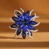 Elegant Double Layer Flower Brooch With Crystals and Florals Designs for Women Jewelry Accessories