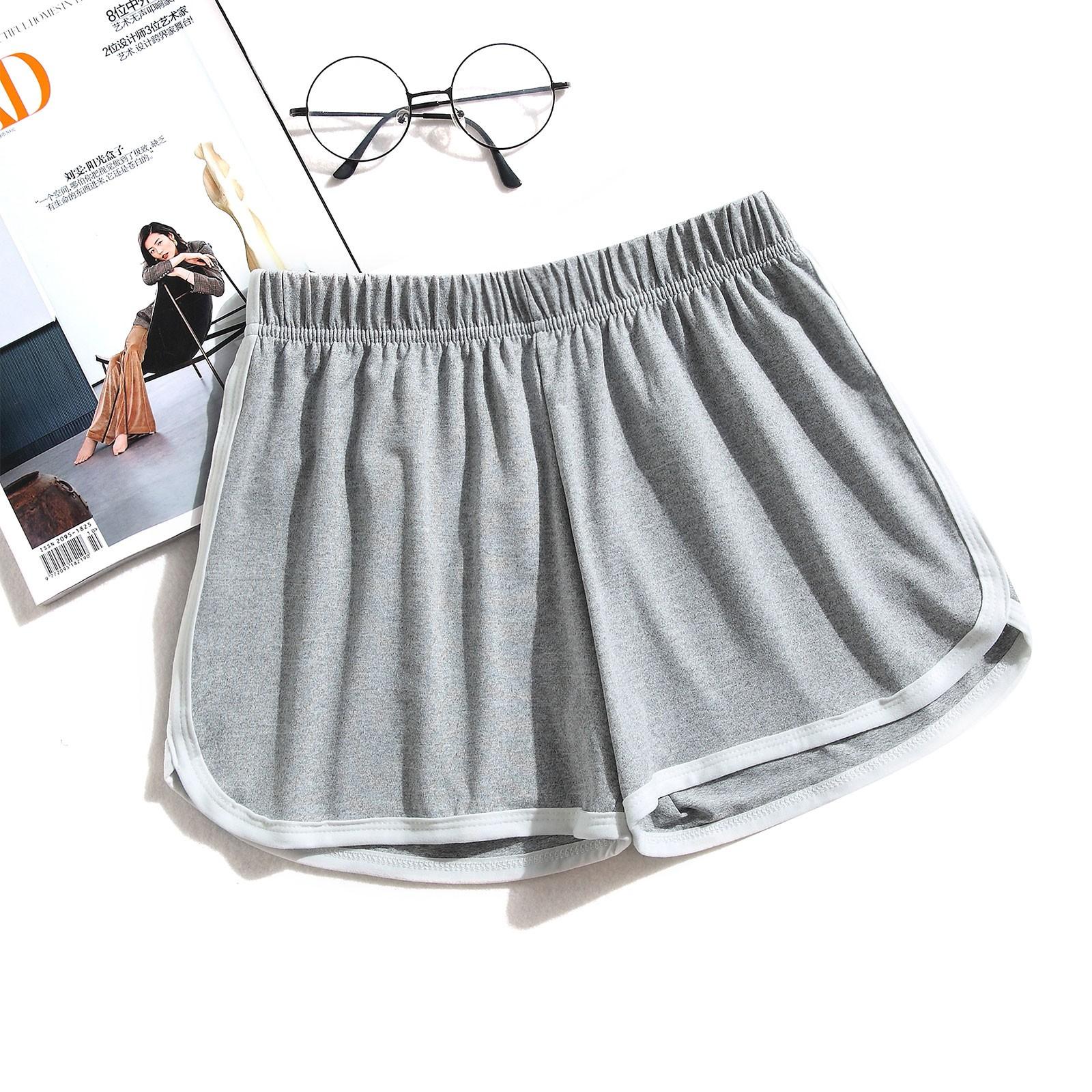 

Женские летние модные универсальные гладкие эластичные спортивные шорты XL