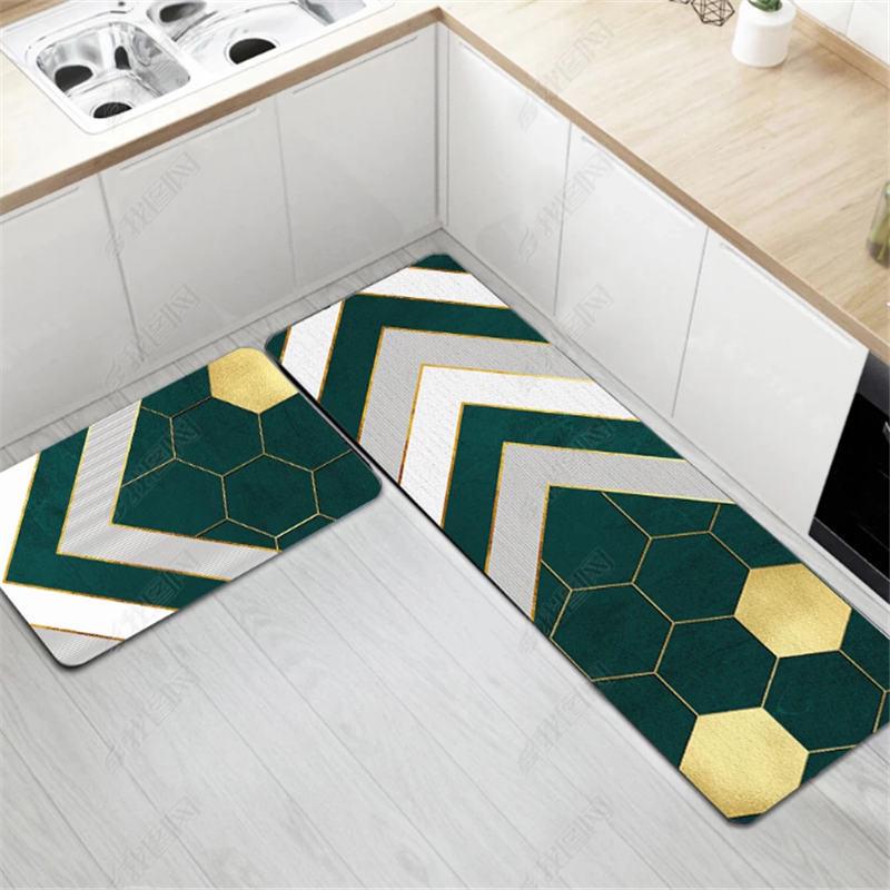 Oil-Proof, Absorbent Non-Slip Mats for Kitchen, Bathroom, and Entryway - Long Strips and Bedroom Carpet.