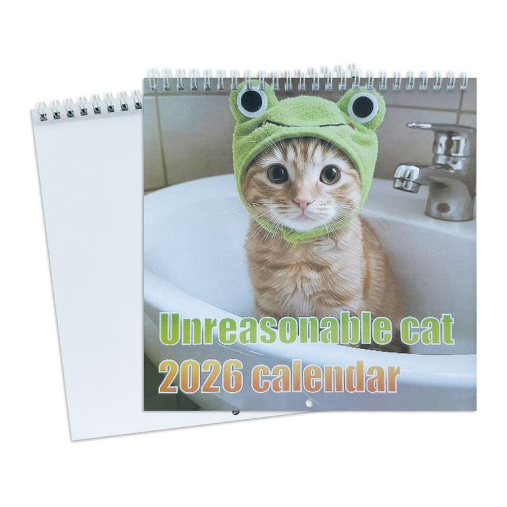 Memo Planner 2026 Cat Calendar One Month To View 2026 Wall Calendar Cute Monthly & Daily Planner