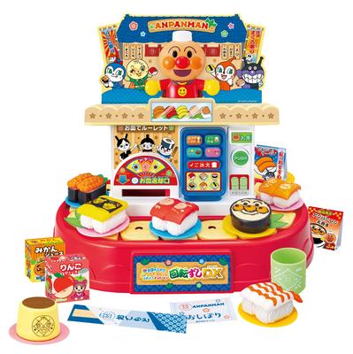 Włóż talerz i zakręć ruletką! Ściskać! Anpanman Sushi na taśmie DX
