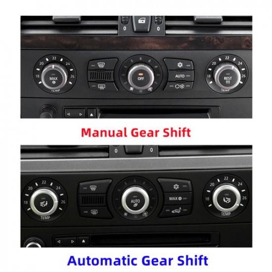 1pcs Black ABS Car Front AC Control Switch Button Trim For BMW 5 E60 E61 2003-10