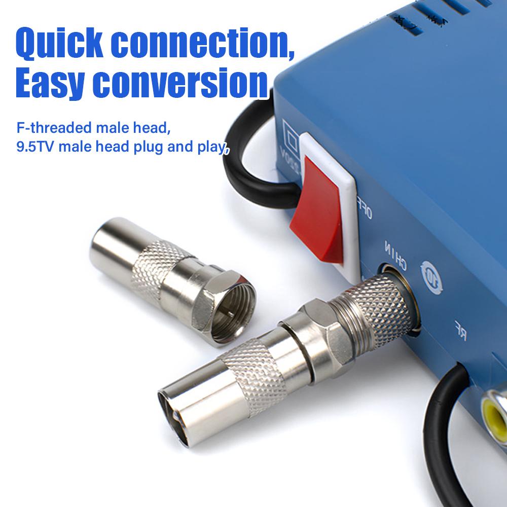 5Pcs F To TV Male/Female Plug Jack Striaght RF Adapter Connector Coaxial Wire Terminal Nickel-plated For TV Antenna Extension
