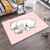 Cute White Bear Cartoon Drawing On Pink Background Soft Decorative Carpet Rug Suitable for Use As an Anti-slip1 For1room and Bedroom Sofas