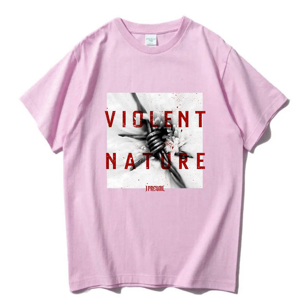 VIOLENT NATURE ALBUM COVER T-SHIRT Rockband I Prevail Punk T-Shirt Kurzarm Baumwolle Lockeres T-Shirt Grafik-Kleidung Tees