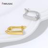 18K Gold Plated Shvenzy Earwires,Brass Metal Earring Hooks Clasps,Earring Fixtures,DIY Jewelry Materials Accessories