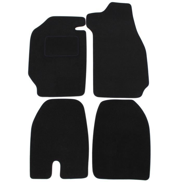 Tapis de sol - Porsche - 911SC - Velours noir - 4 pièces - Antidérapant - Sur mesure