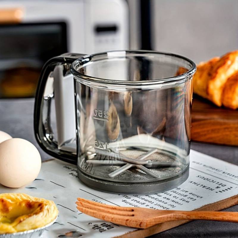 Modern Minimalist Flour Sifter With Mesh Filter For Baking And Cooking Enthusiasts
