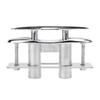 5in Boat Cleat 316 Stainless Steel Pull Up Deck Cleat Retractable Heavy Duty Flush Mount Dock Cleats with Backing Plate