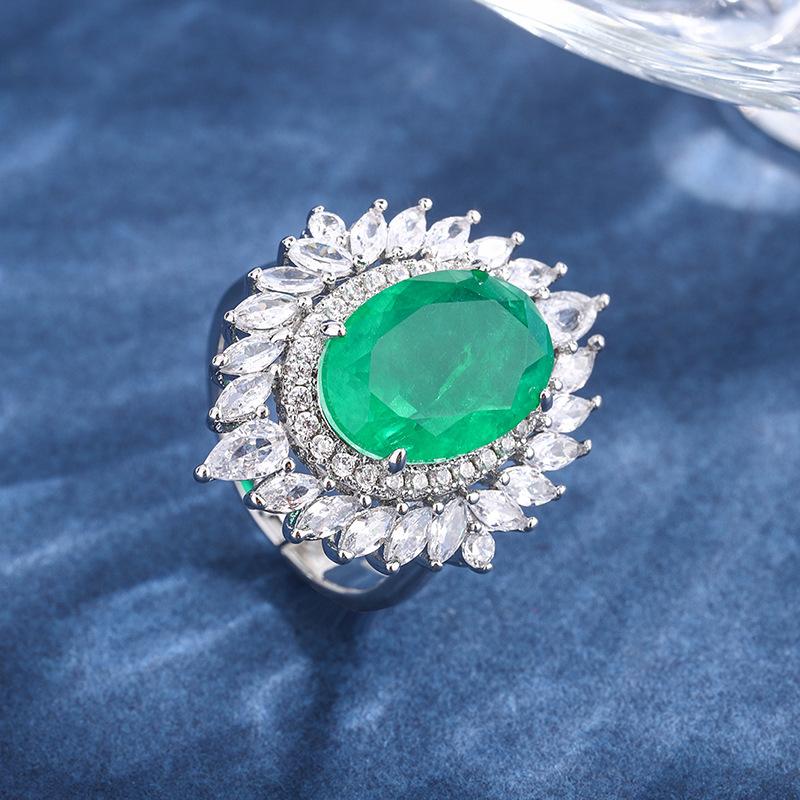 Kolor biżuterii Skarb Retro Symulacja Kolor Skarb Pierścionek Kształt Denara Regulowany Pierścionek na Usta Kamień Główny 10 * 14