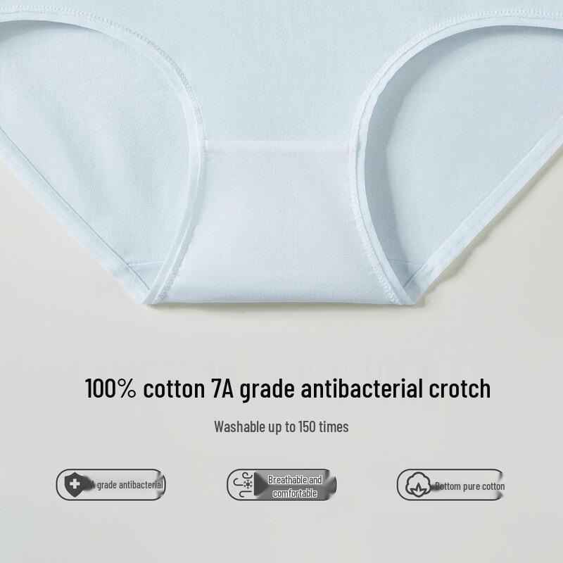 FENTENGCARE Women's 7A Antibacterial Cotton Crotch Panties (4-Pack)