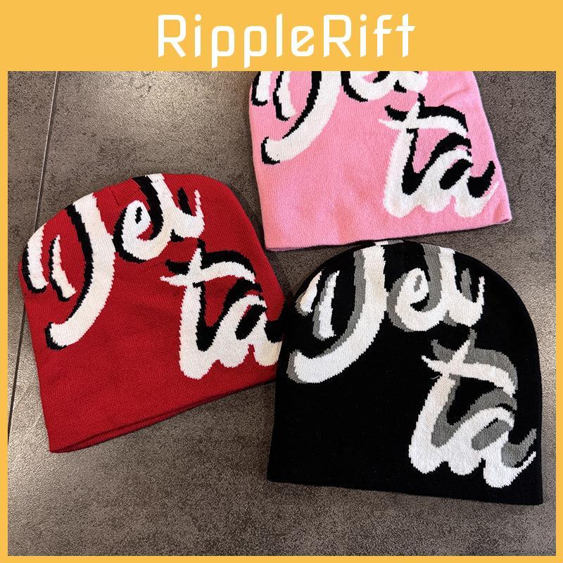 Knitted Jacquard Alphabet Hat Neutral Warm Hat For Street Casual Wear Daily