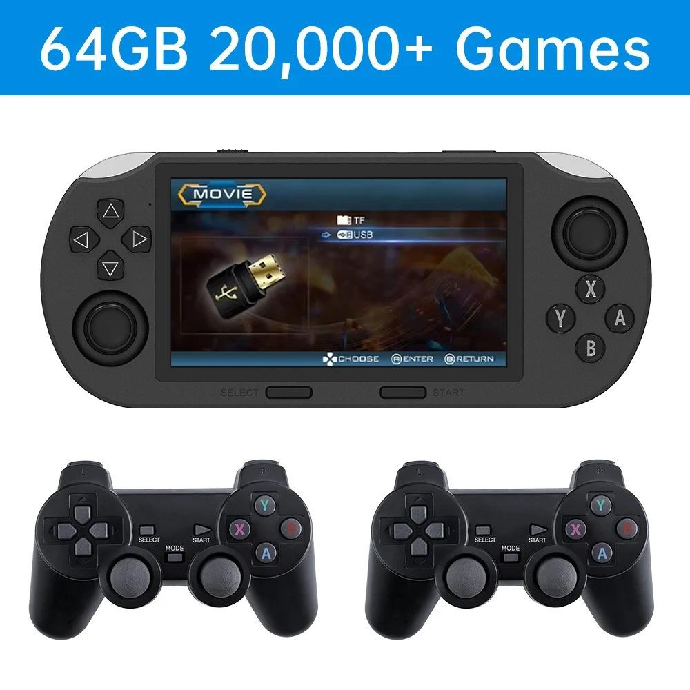 SF3000 Retro Handheld Video Game Console Player With 2 Game Pads Linux System 4.5 Inch Screen 3000mAh Portable Video Player Games