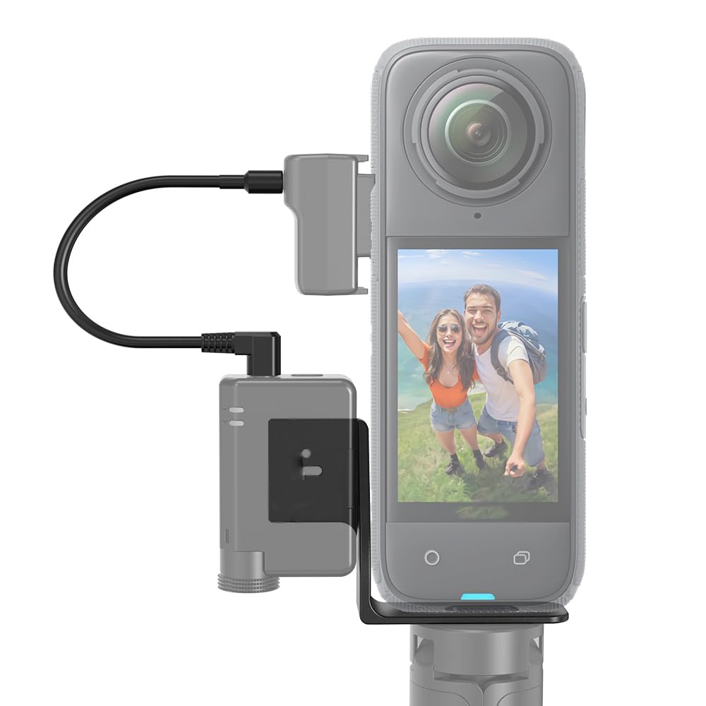 

JOYSOG Микрофон Мини Кронштейн-удлинитель с холодным башмаком для Insta360 X4X3ONE X2, Крепление для микрофона с креплением «холодный башмак» и аудиокабелем