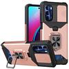 For MOTO G Stylus 5G 2025 PC with Stand Ring Sliding Window Multifunctional Magnetic Anti-Drop Anti-Fingerprint Phone Case