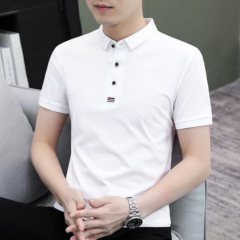 Polo Shirt Men's Casual Lapel Thin Men's Casual Short Sleeved T-shirt
