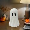 Halloween Ghost Figurine Spooky Small White Ghost Statue Resin Tabletop Decoration for Halloween Indoor Home Shelf Desk Decor