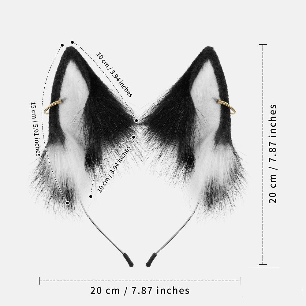Practical Animal Cat Ears Headband Furry Artificial Gothic Headband Reusable Hair Accessories Lolita Ears Headwear Adults