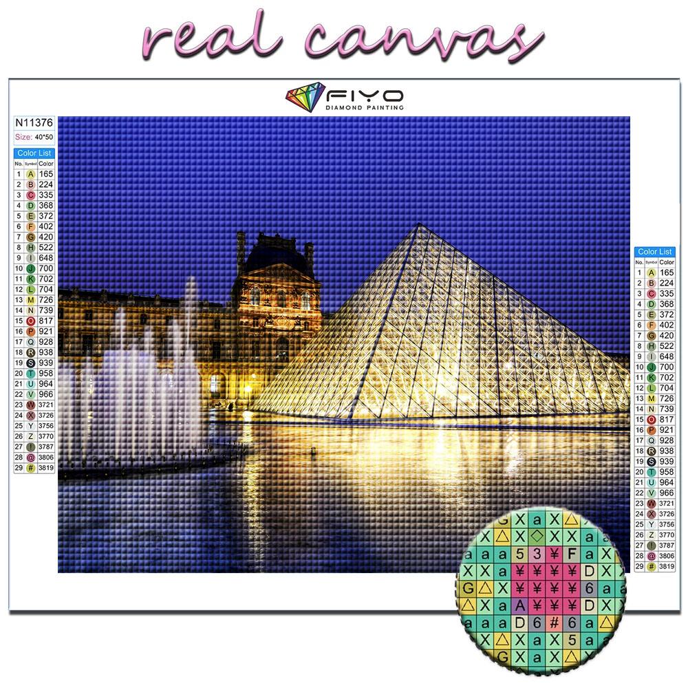 5D Diy Diamond Painting Louvre Museum Cross Stitch Full Diamond Embroidery Mosaic