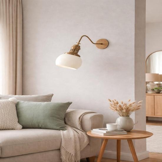 Brass Wall Sconce Lamp, Industrial Home Décor Light