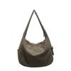 New Solid Color Nyl Zipper Women's Tote Bag Soft Simple Large Capacity Handbag 2026 Fashi High Beauty Versatile Shoulder Bag