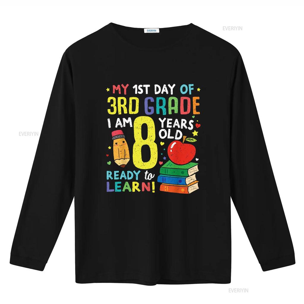 3rd Grade Back to First Day of School T Shirt Boys Girl  vintage Washed streetwear Top For Everyday Wear fashion Stretched