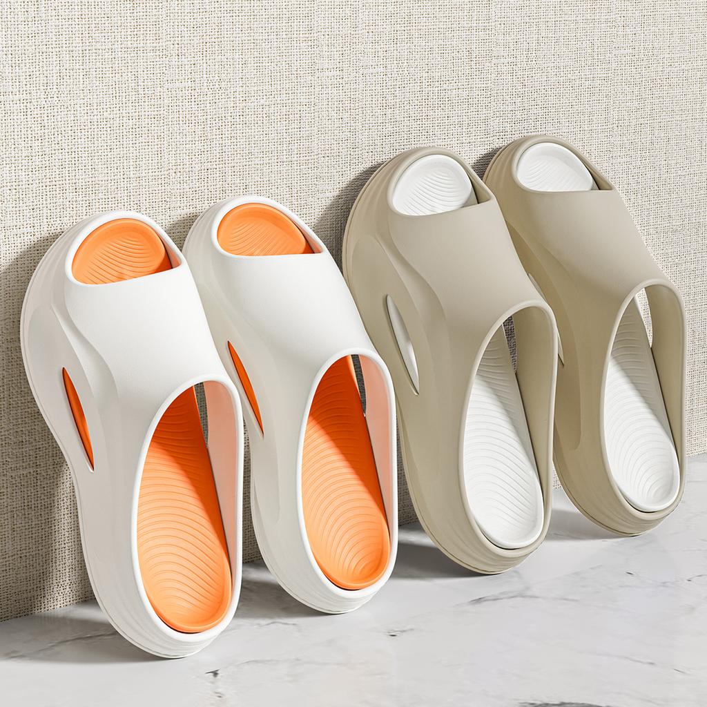 Summer Men Home Slippers Thick Bottom Beach Outdoor Slides Fashion Comfortable Non-slip Slippers Breathable Casual Women Indoor Slippers