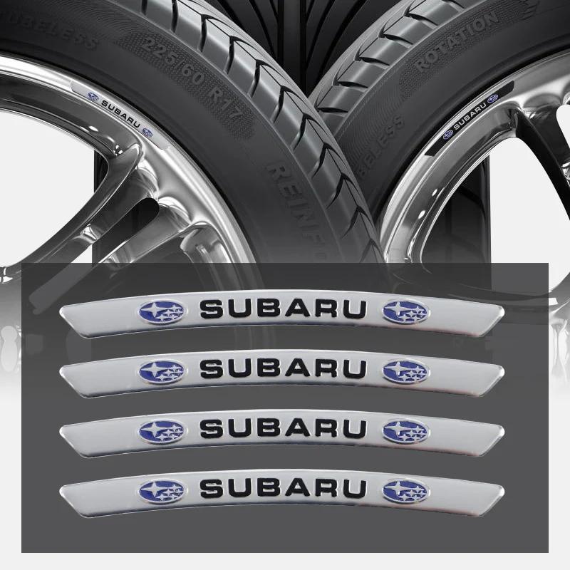 4Pcs Car Wheel Rim Stickers Auto Tire Decorative Decals Emblem For Subaru Impreza Legacy WRX STI BRZ Forester Outback Valve Cap X111