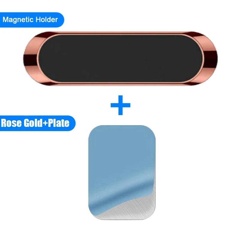 Magnetisk biltelefonholder Dashboard Mini Strip Form Stand for iPhone Samsung Xiaomi metallmagnet GPS bilfeste for vegg