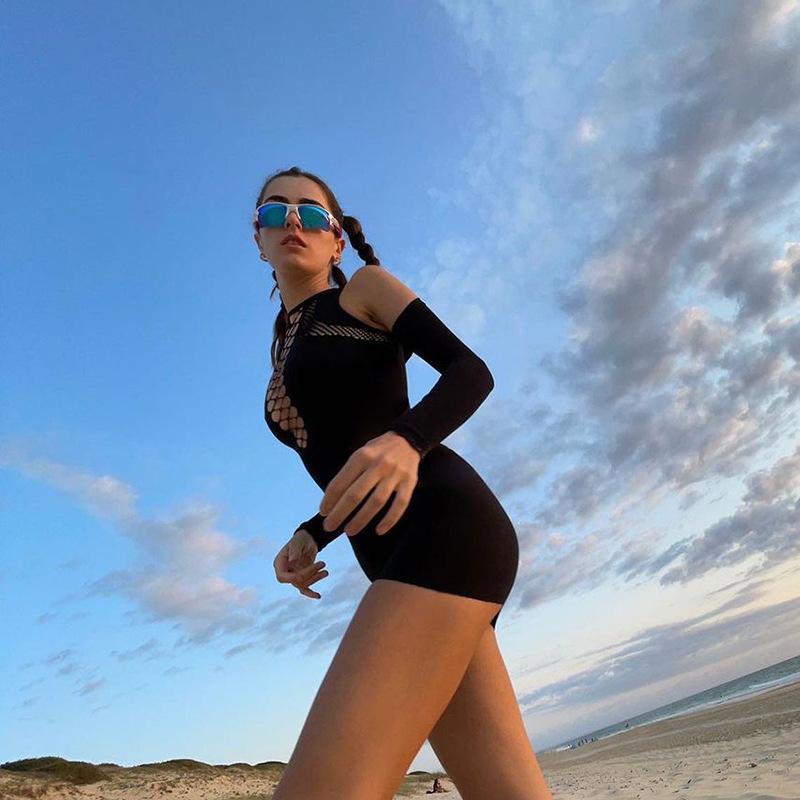 Elegant Bodycon Sexy Women's Dress for Women 2022 Summer Off Shoulder Hollow Out Mini Club Party Dresses Woman Robe Femme Ladies