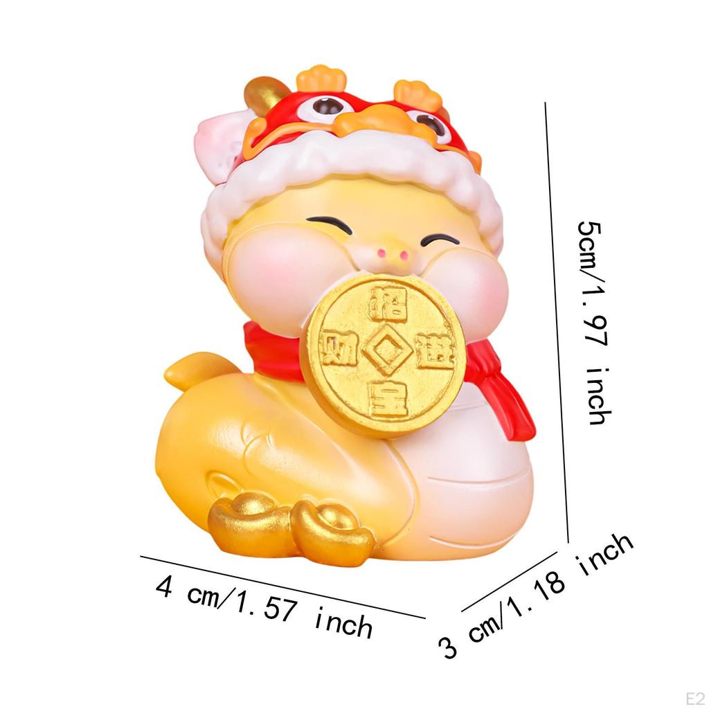 Cute Snake Statue Chinese Year Decor Artificial Ornament Tabletop Centerpiece Spring Festival