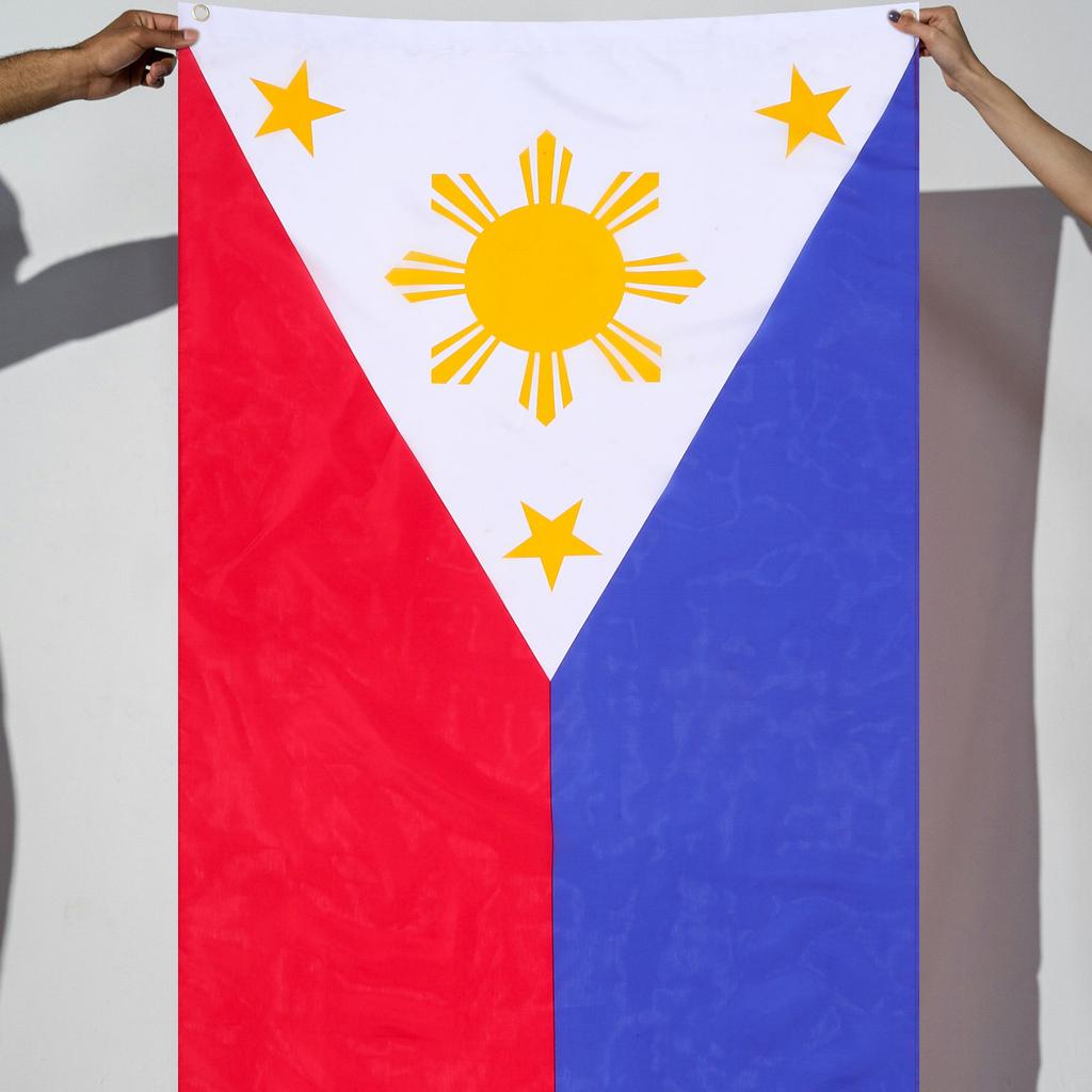Polyester Philippine National Flag Vibrant Colors Fade Resistant Outdoor Yard Garden Flag Decor Courtyard Festival Sports Banner