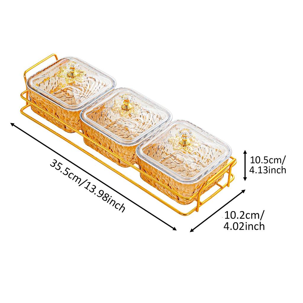 3 Bowls to Serve with Lid And Dessert Screen Covers