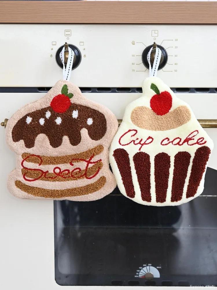 2pcs Hand Towels, Hangable, Thickened Coral Fleece Absorbent Handkerchiefs One Size