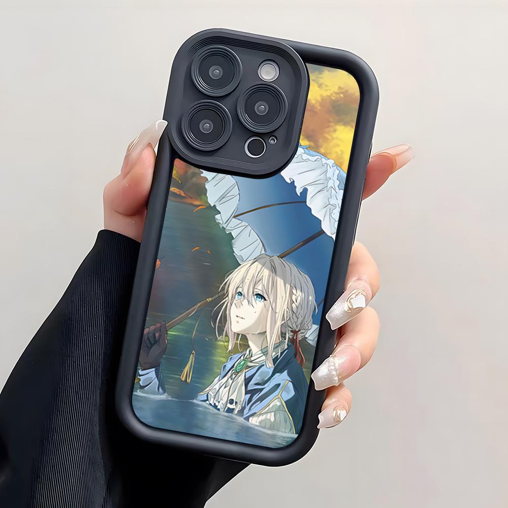 Anime V-Violet Evergarden Phone Case For IPhone 17 Pro Max 15 Pro 16 14 Plus 12 13 Mini 11 Pro Shockproof Cover