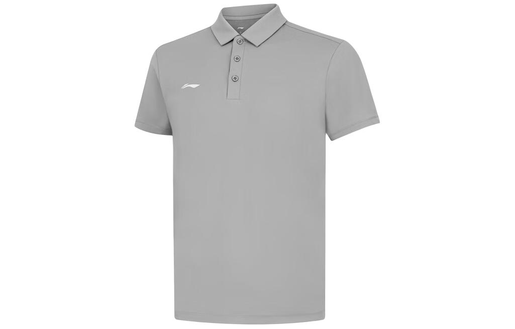 Li Ning Polo Shirt Men s Shark Gray APLU189-10 S