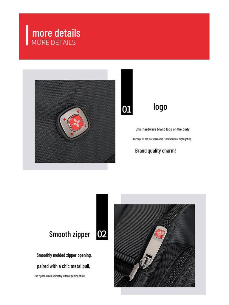 Pánská oxfordská taška přes rameno Swiss Army Knife: Vertikální crossbody a kabelka pro dojíždění do práce