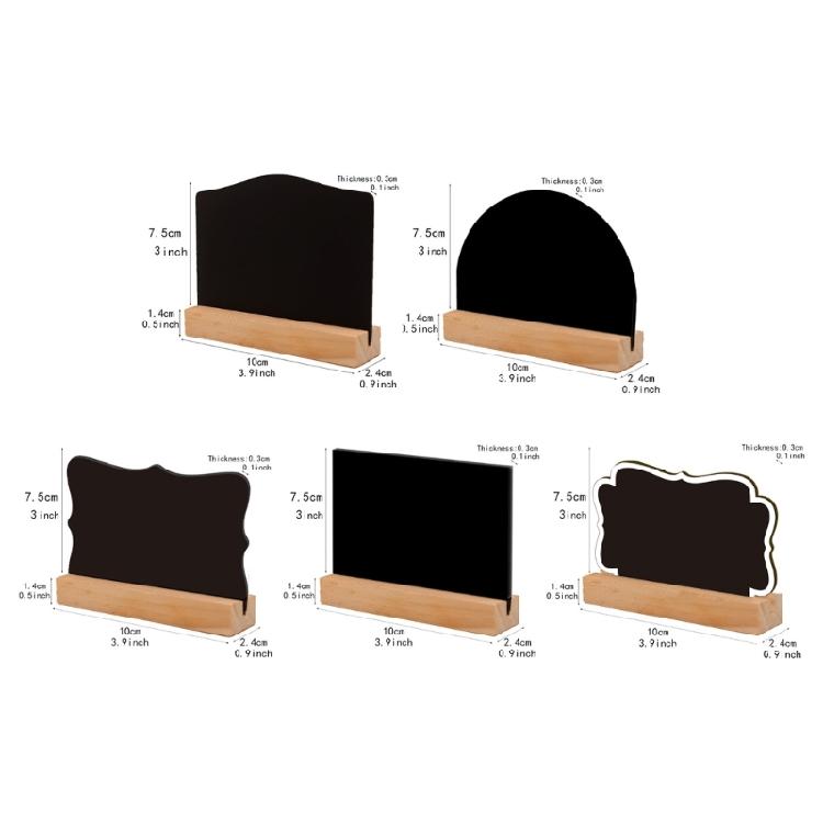 10Pcs Double Sided Blackboard Signs Small Tabletop Chalkboard Signs with Wood Stand Buffet Food Label Signs for Wedding