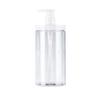 Clear Wide-Mouth Bottle for Bath Gel, Liquid Soap, Shampoo, and Lotion Suitable for Handwashing and Refillable Use