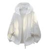 White hooded sunscreen clothes, cold silk and cool sunscreen clothes, men's summer light and breathable new UV-proof skin clothes