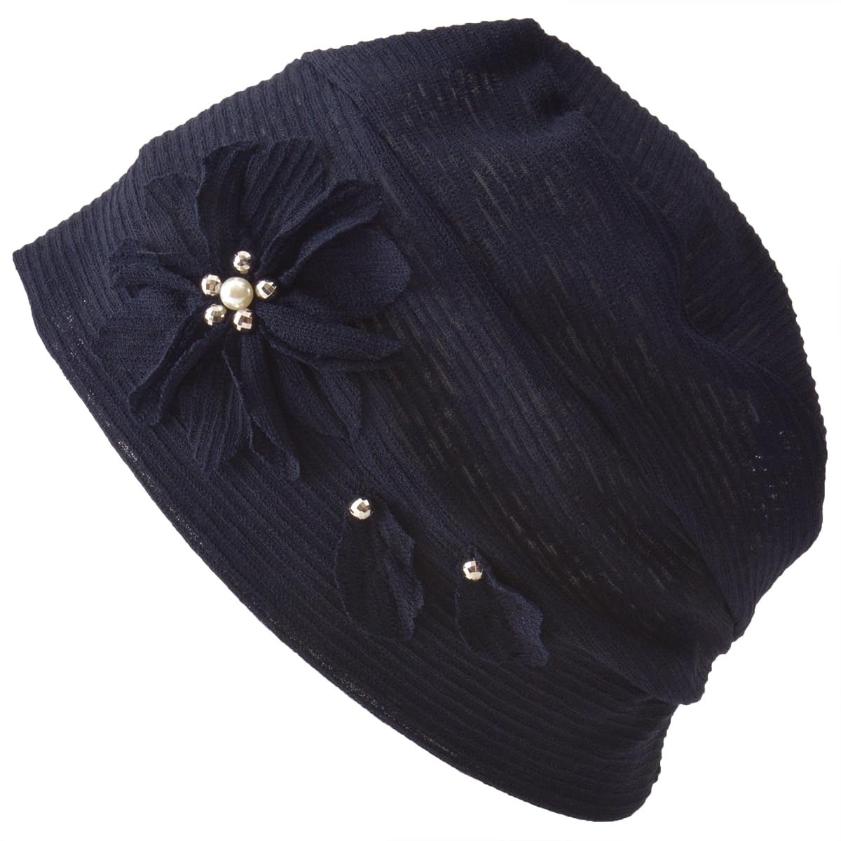 

ШАРМ Цветок Корсаж Прозрачная Шапочка-носок Стильный и Элегантный Доступен Большой Размер [Свободный Размер/Темно-синий] Шляпа,