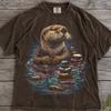 Otter Rocks Vintage 90er Grafik-T-Shirt, Retro Otter Natur Tierwelt Shirt, 90er Tier Grafik-T-Shirt, Nostalgie Otter-Liebhaber Geschenk