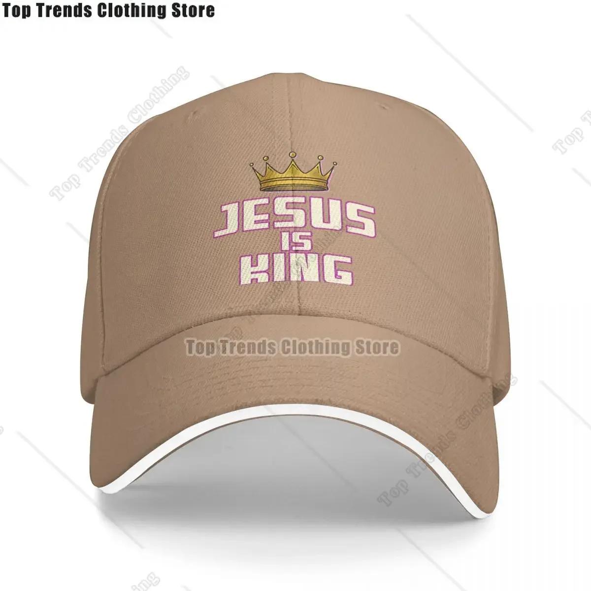 

Jesus Is My King Jesus Christ Washed Men s Baseball Cap Sunprotection Trucker Snapback Caps Dad Hat Golf Hats one size