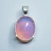 Natural Pink Opal Oval Cut 86.6 Ct Sterling Silver Pendant Certified For Her