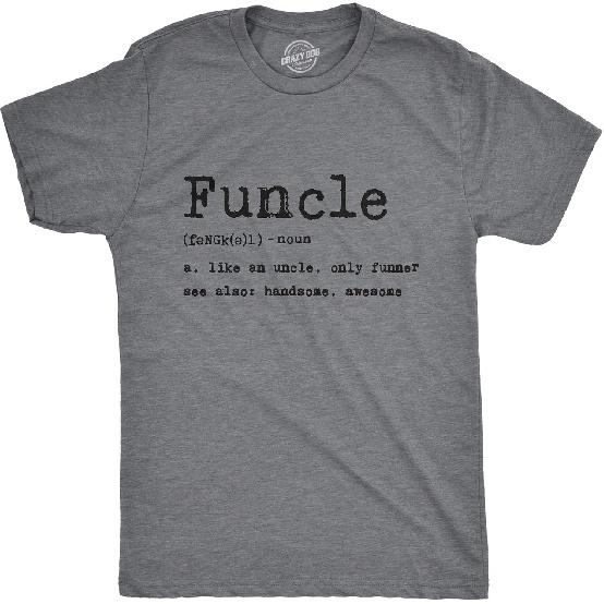 Mens Funcle Definition Funny Family Tee for Uncles