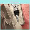 Crystal Heart Wine Stopper With Geometric Design For Wedding Celebration Gift