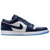 Jordan Air Jordan 1 Cow Split Leather Cushioning Low Top Vintage Basketball Shoes Men's Blue White 553558-404